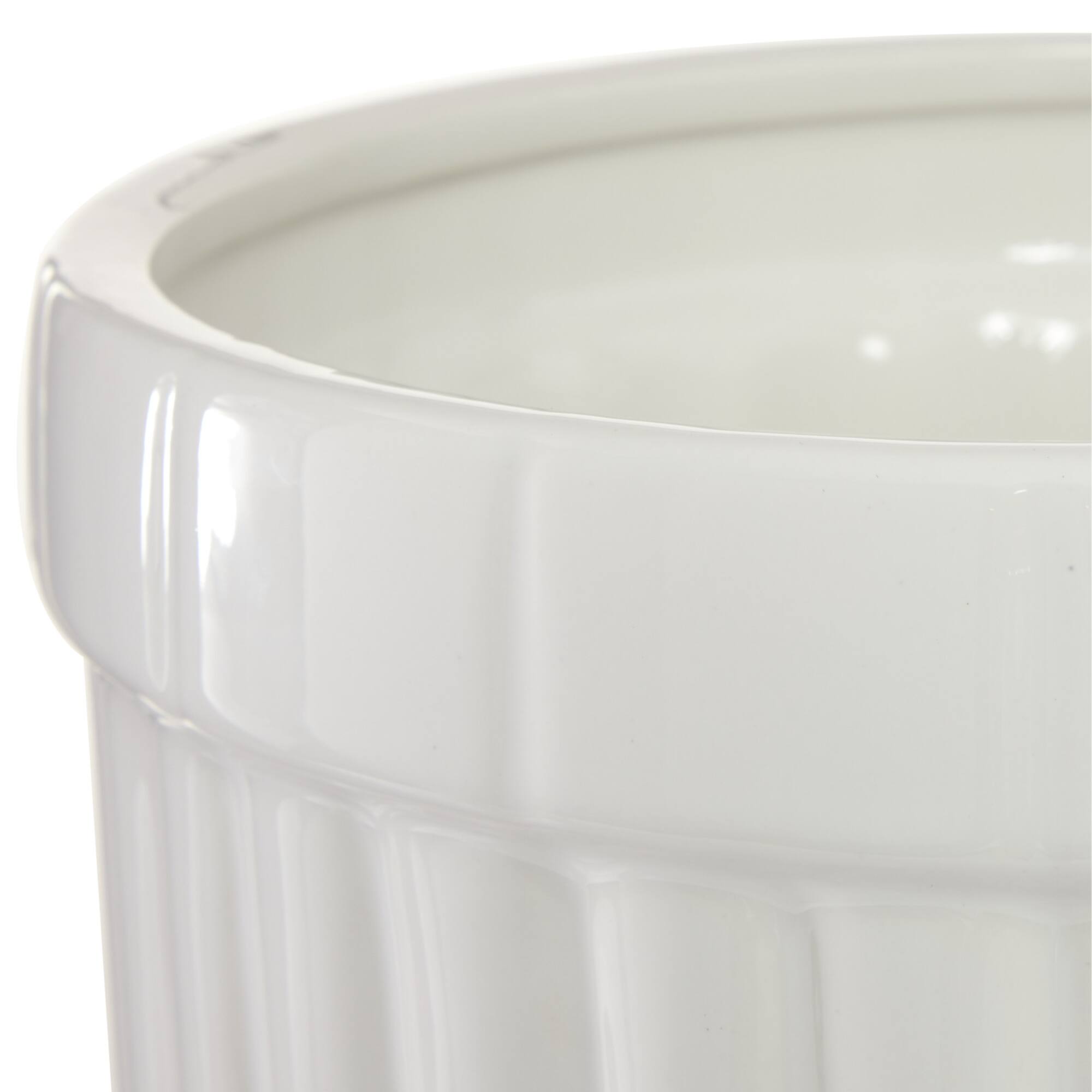 26" White Dolomite Country Decorative Urn